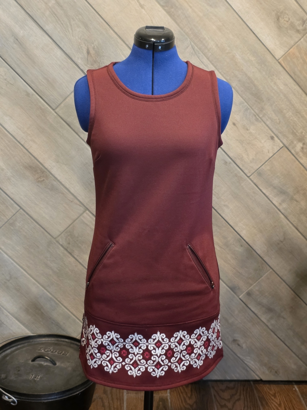Athleta Burgundy Fleece Dress